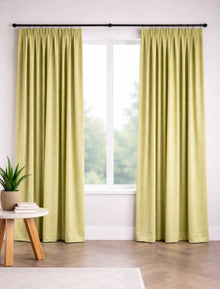 Samtvörhang Pastel green