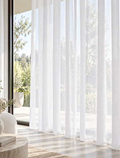 Gardinen - Malmo Linnelook - Pure White