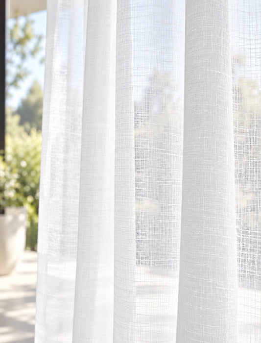Gardinen - Malmo Linnelook - Pure White