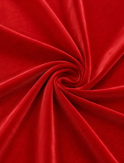 Samtvörhang Bright red