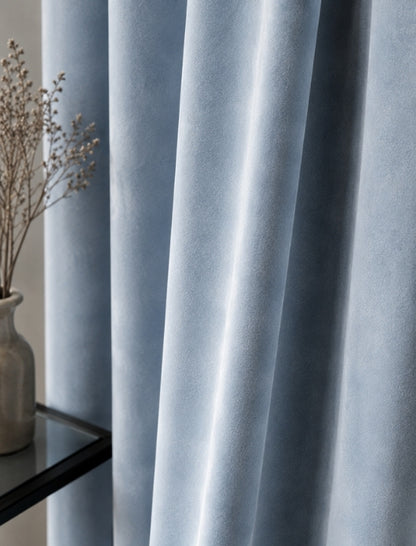 Samtvörhang Sky blue