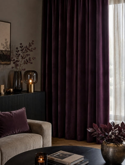Samtvörhang Purple