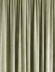 Samtvörhang Pastel green