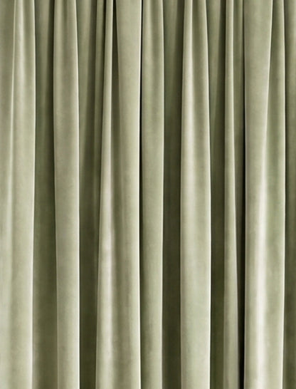 Samtvörhang Pastel green