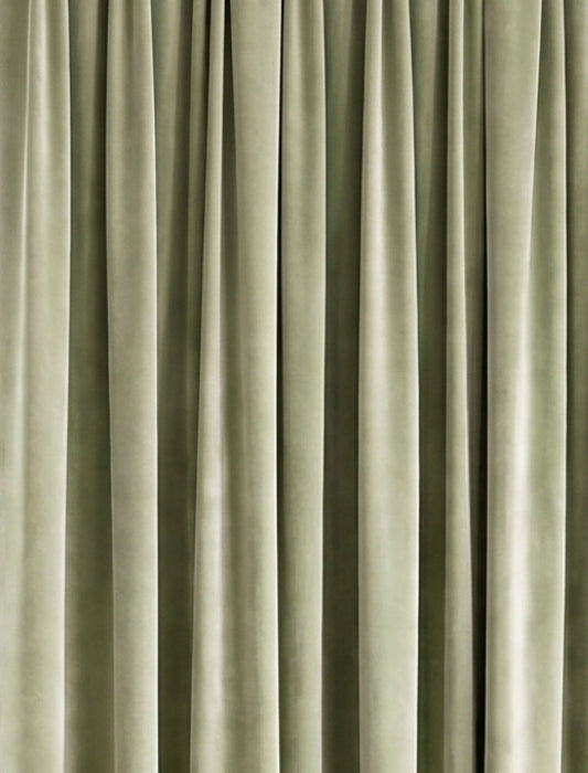 Samtvörhang Pastel green