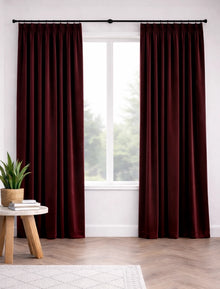 Samtvörhang Bordeaux