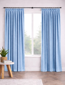 Samtvörhang Sky blue