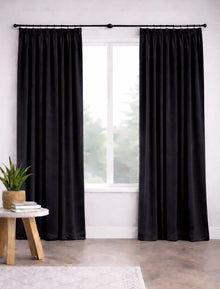 Samtvörhang Black