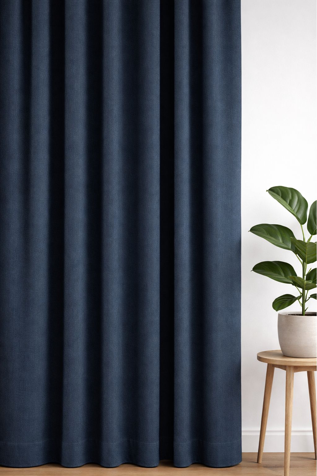 Oxford gordijn Donkerblauw - Maatwerkgordijnen.nl